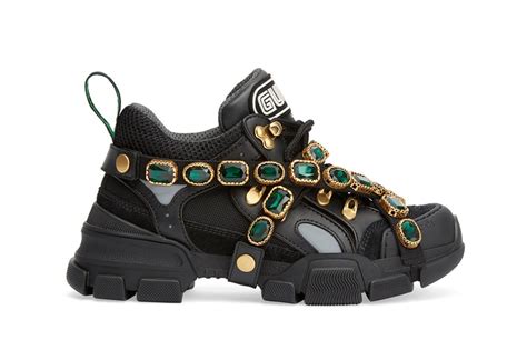 black and green gucci sneakers|green Gucci sneakers with jewels.